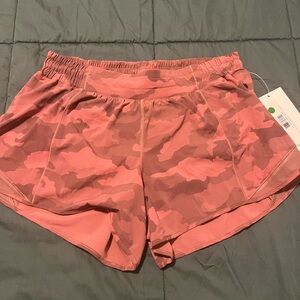 Lululemon “Pink Camo” Hotty Hot Short Low Rise